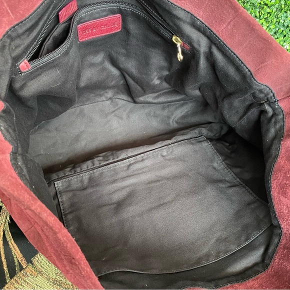 See By Chloe Burgundy Textured Tote Bag - Picture 10 of 16